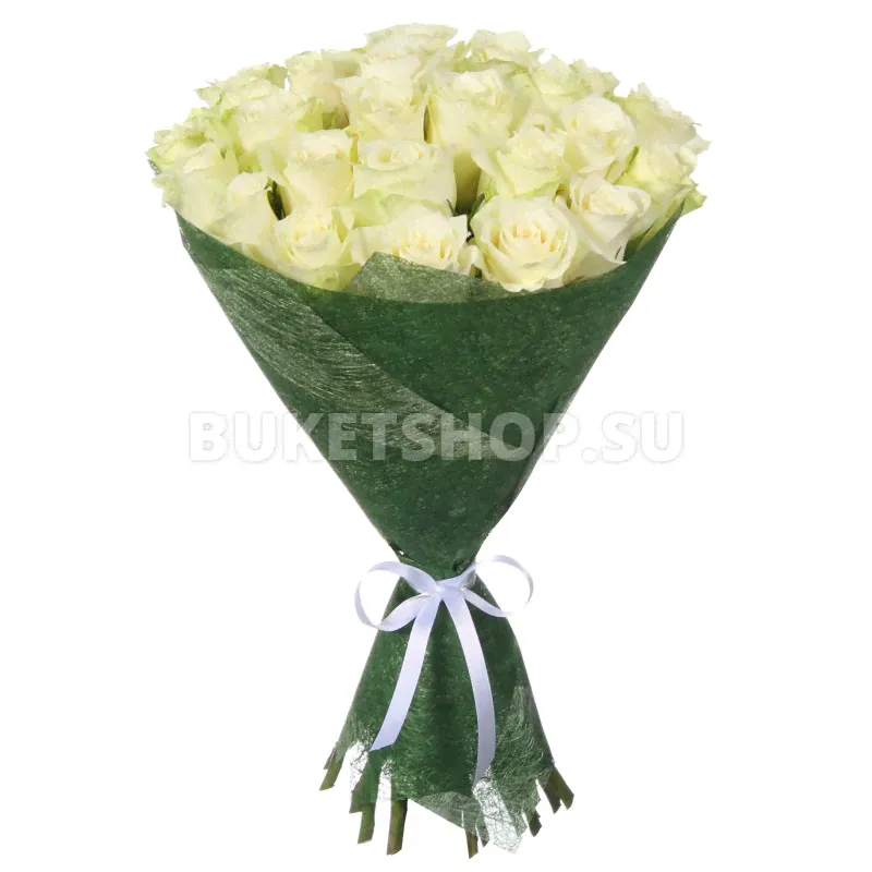 25 белых роз Афина-0