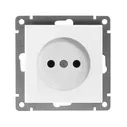 Розетка 1-м СП Афина 16А IP20 без заземл. механизм бел. Universal A0022