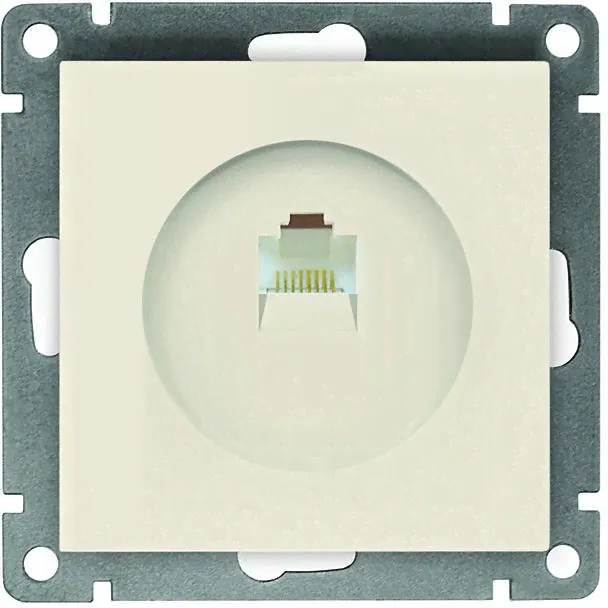 Розетка PC UNIVersal Афина, сл.кость A0051-I