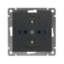 Розетка 1-м СП Афина 16А IP20 с заземл. механизм графит Universal A0028-Gr