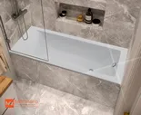 ПРЯМОУГОЛЬНАЯ ВАННА ИЗ ЛИТЬЕВОГО МРАМОРА "АФИНА" (L)