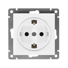 Розетка 1-м СП Афина 16А IP20 с заземл. механизм бел. Universal A0028
