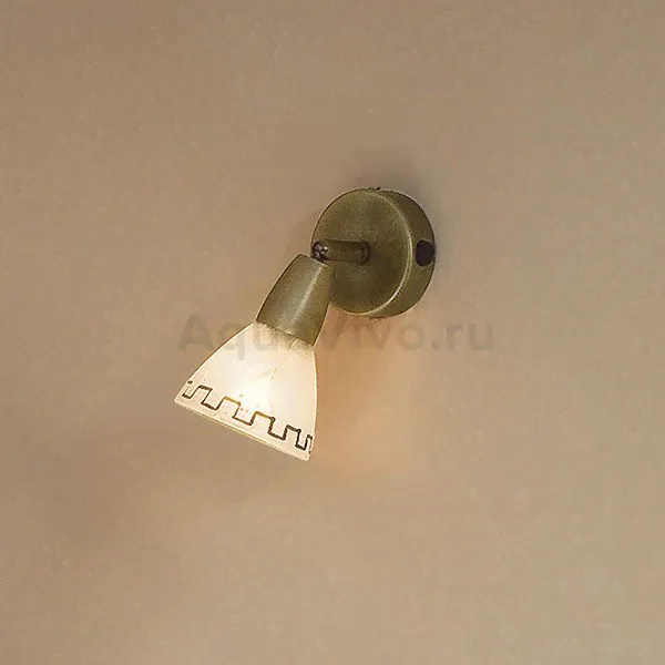 Бра Citilux Афина CL507513, арматура цвет бронза, плафон стекло белое / бронзовое, 9х15 см-2