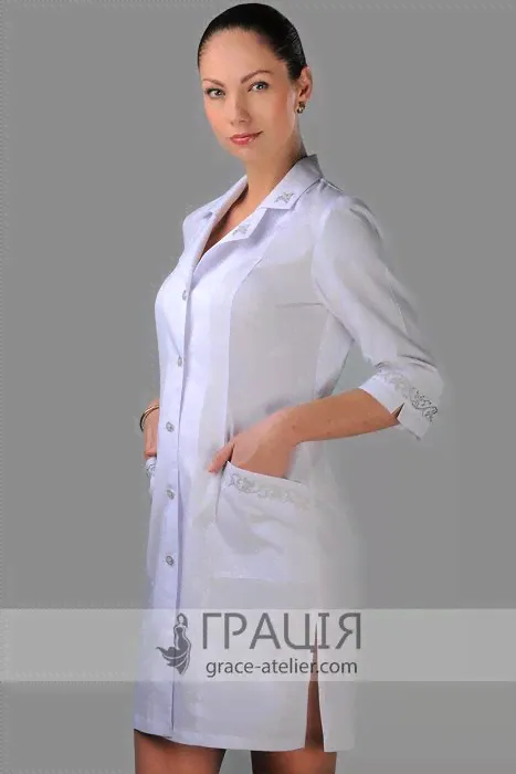 Медицинский халат с вышивкой Афина-2
