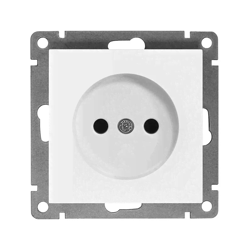 Розетка 1-м СП Афина 16А IP20 без заземл. механизм бел. Universal A0022