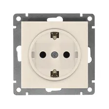 Розетка 1-м СП Афина 16А IP20 с заземл. механизм сл. кость (ivory) Universal A0028-I