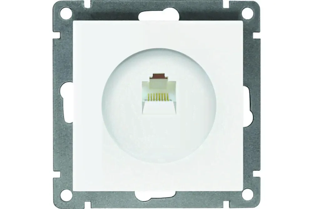 Розетка PC UNIVersal Афина, белая A0051