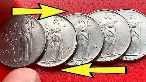 Italy 100 lire 1957 1975 1979 1981 1989
