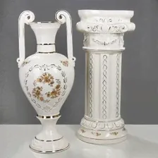 Ваза напольная "Афина" колонна, белая, 176 см