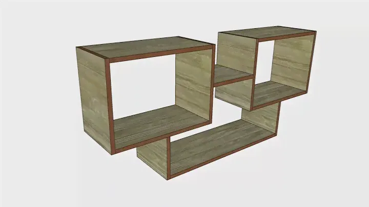 Bookshelf DIY 3D layout. Книжная полка своими руками. Макет 3D.